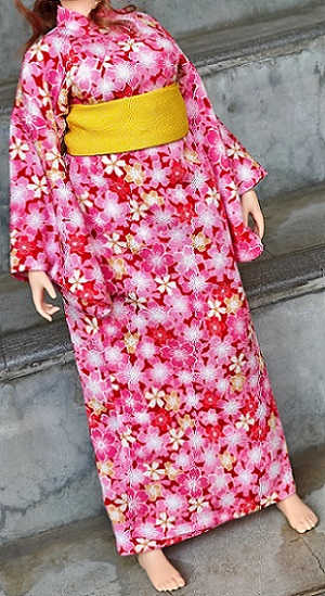 Yukata (Pink & Yellow) - Pear Body